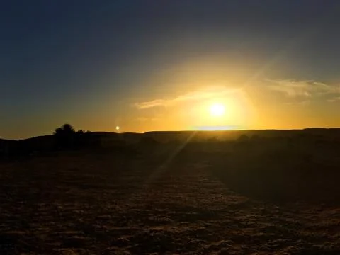 Sunset in Beni Abbes Stock Photos
