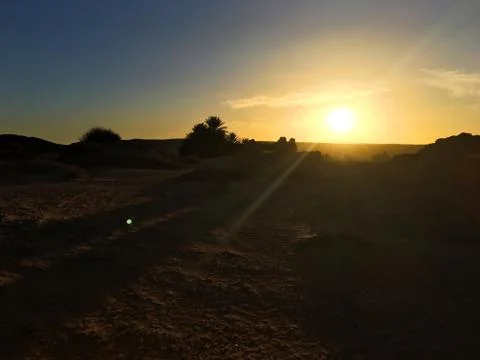 Sunset in Beni Abbes Stock Photos