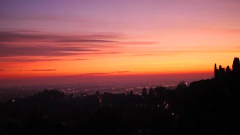 Sunset from Bergamo Stock Footage 263626820