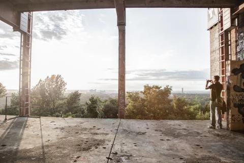 Sunset at the Berlin's Teufelberg. Stock Photos