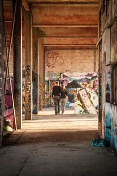 Sunset at the Berlin's Teufelberg. Foto stock