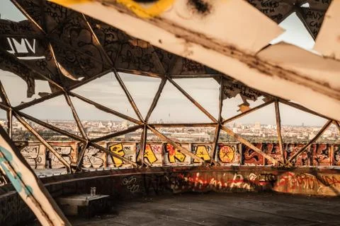Sunset at the Berlin's Teufelberg. Stock Photos