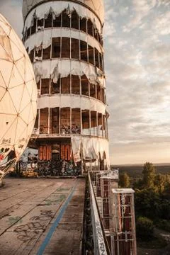 Sunset at the Berlin's Teufelberg. Stock Photos