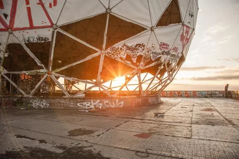Sunset at the Berlin's Teufelberg. Stock Photos