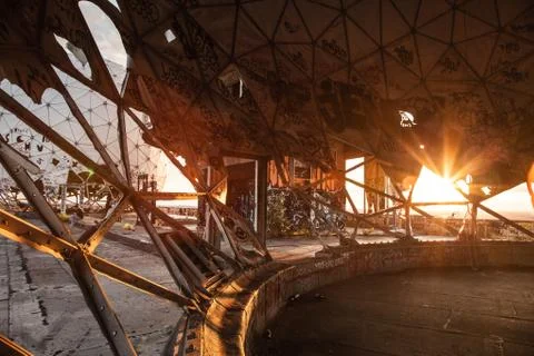 Sunset at the Berlin's Teufelberg. Stock Photos