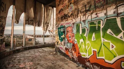 Sunset at the Berlin's Teufelberg. Stock Photos