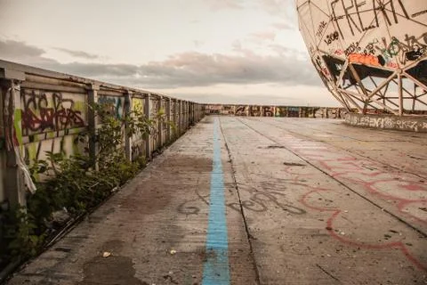 Sunset at the Berlin's Teufelberg. Foto stock