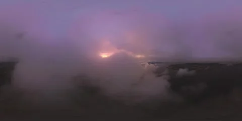 Sunset between clouds over fjord waters – Part7 Stock Footage 319092711