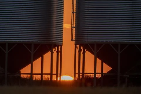 Sunset between the Granaries Stock Photos
