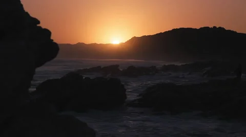 Sunset between the rocks 3 Stock Footage 48161768