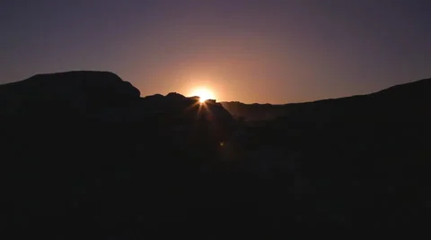 Sunset between the rocks 4 Stock Footage 48163784