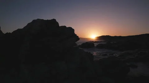 Sunset between the rocks Stock Footage 48162693