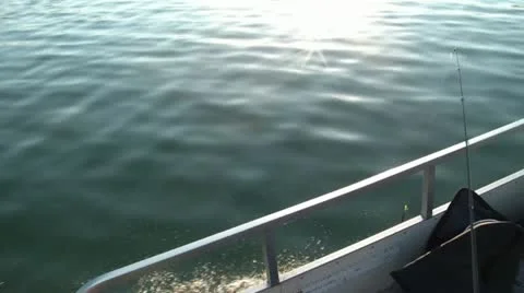 Sunset Between Two Boats Stock Footage 12614313