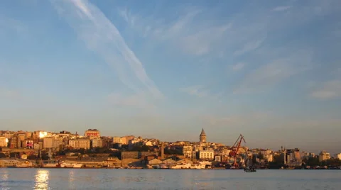 Sunset Beyoglu Stock Footage 1079393