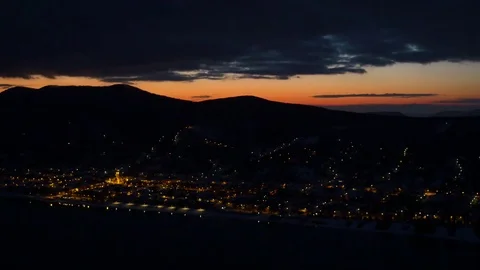 Sunset beyond the hill 스톡 동영상 71841638