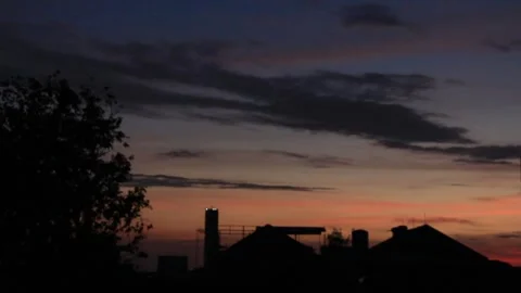 Sunset Beyond Silhouette Stock Footage 341624834