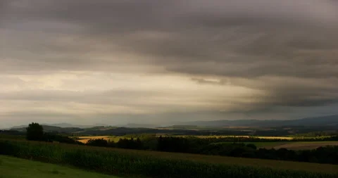 Sunset in Biei Stock Footage 332907884