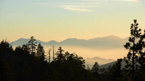 Sunset from Big Bear Mountain Stock Footage 25630807