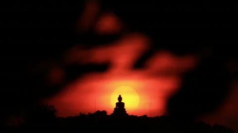 Sunset at Big Buddha,Phuket,Thailand. Stock Footage 64089989
