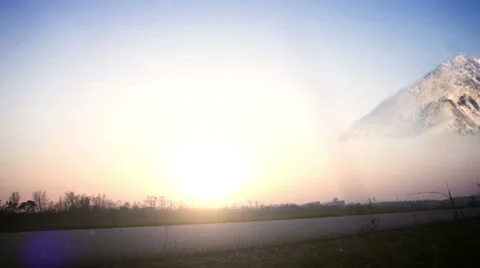 Sunset bike rider Stock Footage 44334487