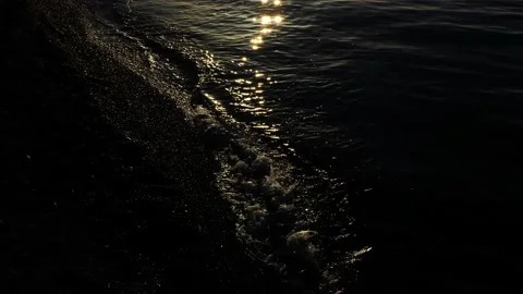 Sunset on the black sea Stock Footage 153398278