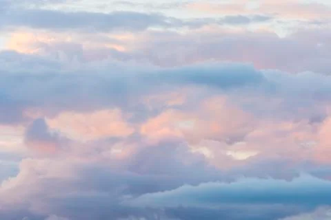 Sunset Blue  and Orange Clouds Stock Photos
