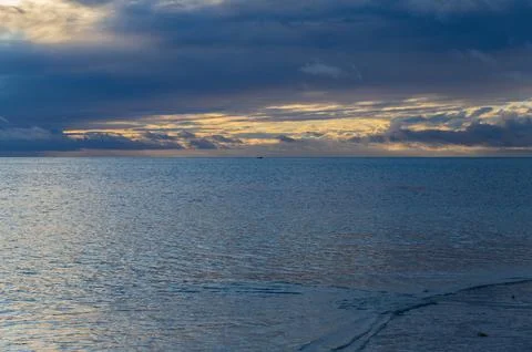Sunset in the Blue Lagoon Beach Stock Photos