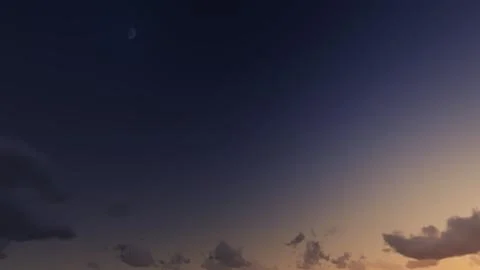 Sunset. blue sky and clouds Stock Illustration