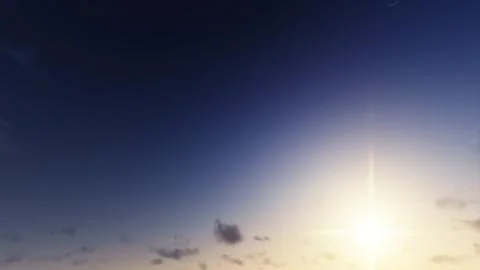 Sunset. blue sky and clouds Stock Illustration