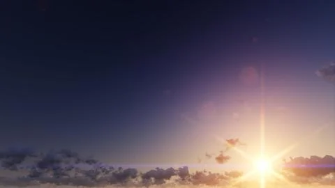 Sunset. blue sky and clouds Stock Illustration