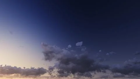 Sunset. blue sky and clouds Stock Illustration