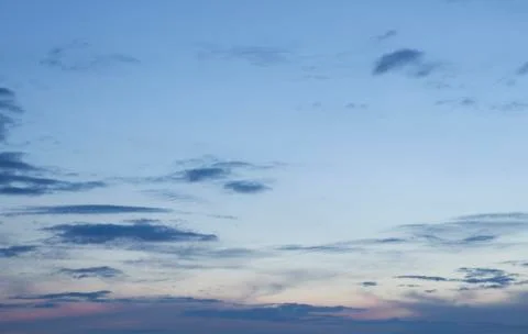 Sunset blue sky with clouds Stock Photos