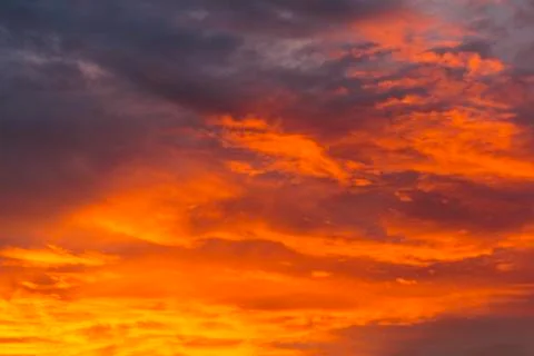 Sunset blue sky Stock Photos