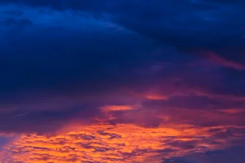 Sunset blue sky Stock Photos