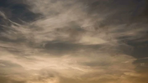 Sunset blue sky with yellow and orange clouds Stock Footage 115620296