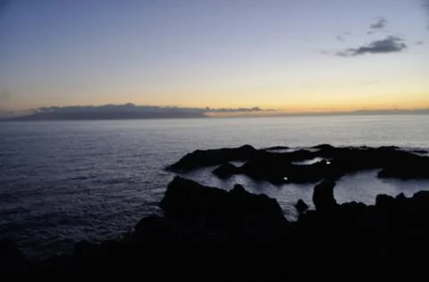 Sunset blues calm the mind Foto stock