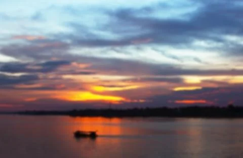 Sunset Blur Background Stock Photos