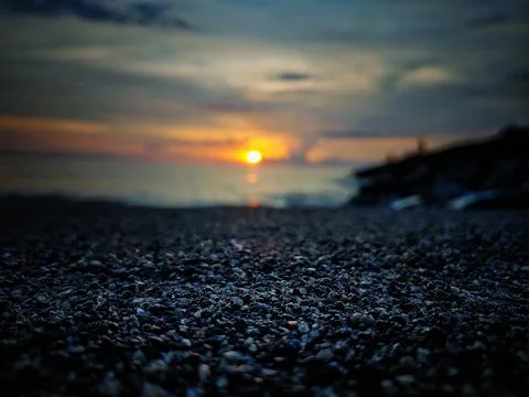 Sunset in the blur background Stock Photos