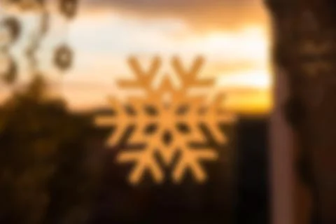 Sunset blurred plastic flake Foto stock