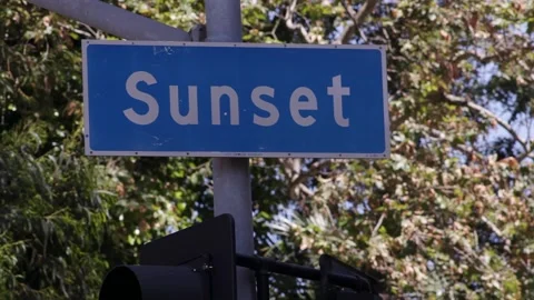 Sunset Blvd Sign Stock Footage 344927129