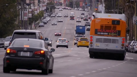 Sunset Blvd Silverlake Traffic (2) Stock Footage 89505803
