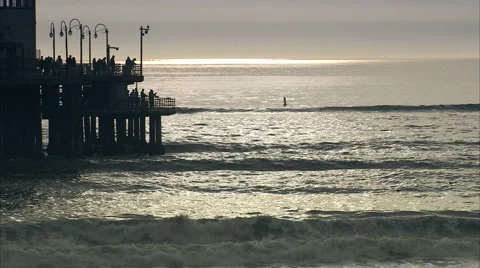 Sunset boardwalk cu 動画素材 992229