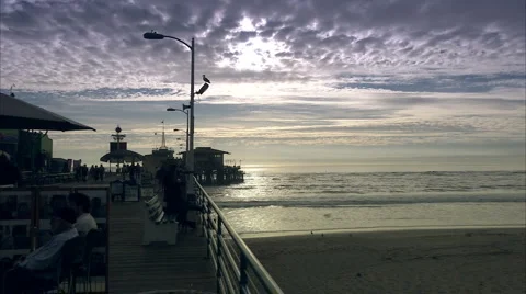 Sunset boardwalk Stock-Footage 992228