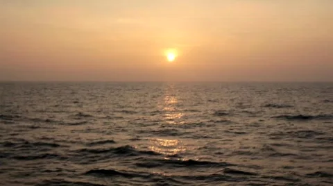 Sunset boat Stock Footage 824850