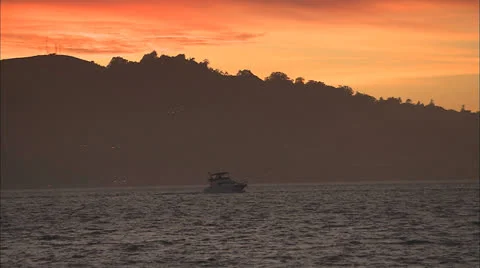Sunset Boat 스톡 동영상 22636329