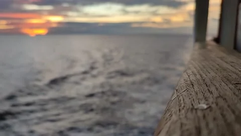 Sunset on the Boat Stock Footage