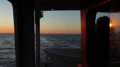 Sunset boat in Komodo Stock Footage 205212878