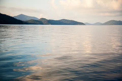 Sunset on a boat Stock Photos
