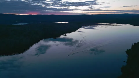 Sunset boat ride 19 Stock Footage 245381738
