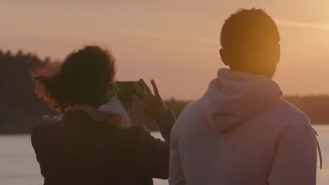 Sunset boat voyage Video stock 244765094